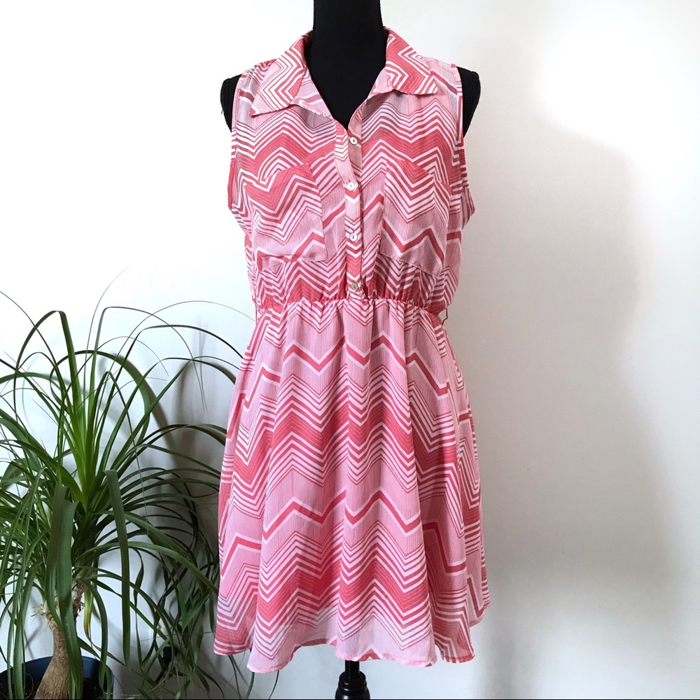 Anthropology Freebird Chevron sleeveless dress